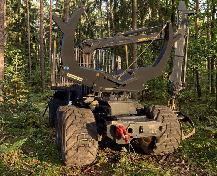 Schnellwechsel-Rückesystem für Forwarder