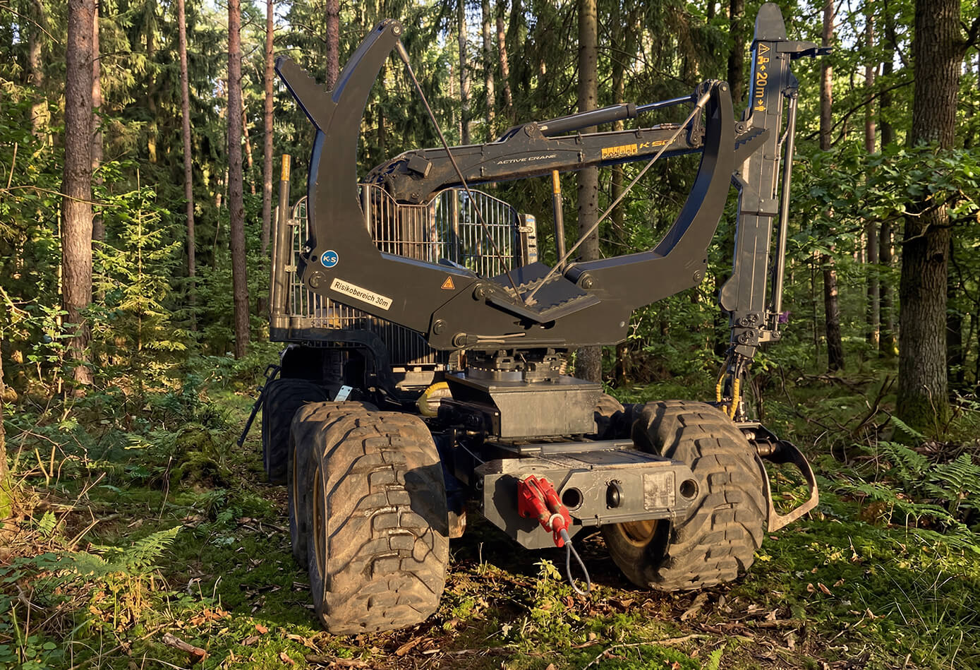Schnellwechsel-Rückesystem für Forwarder