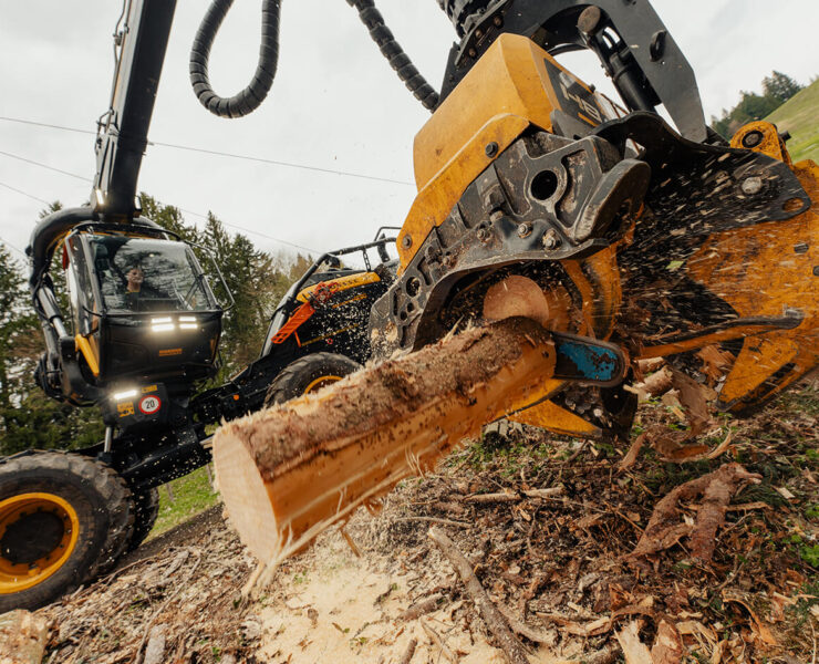 Zopfsäge für Harvester von Herzog Forsttechnik